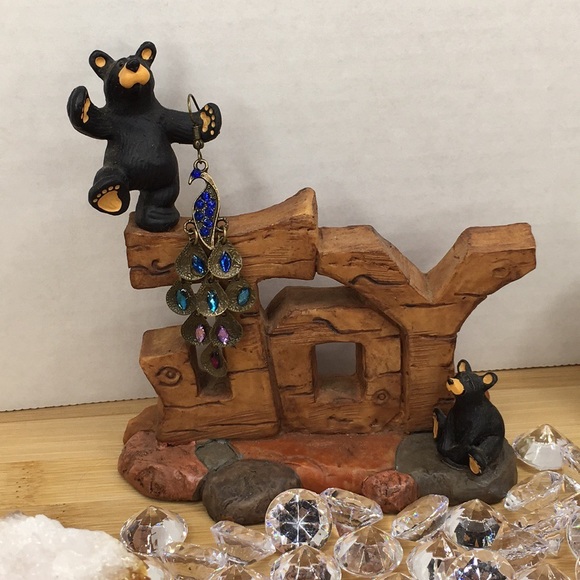 Peacock Earrings ( Lightweight ) - Picture 4 of 7